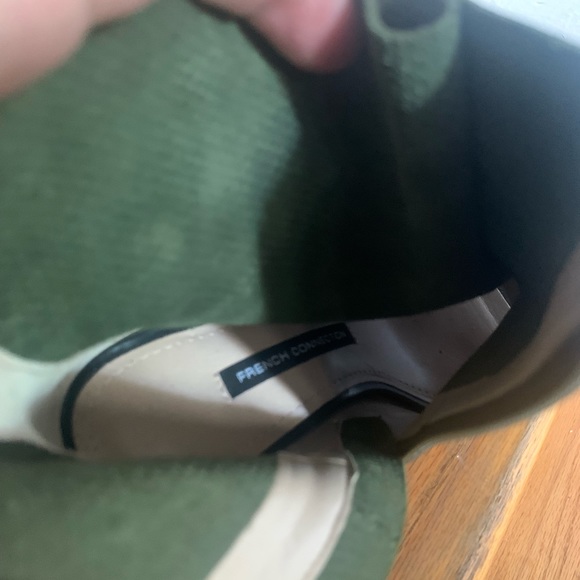 French Connection open-toe booties. Leather upper, synthetic sole. 3+” heels. - Picture 6 of 10